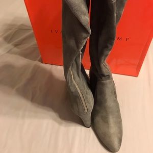 NWT Gray Knee Length Boots